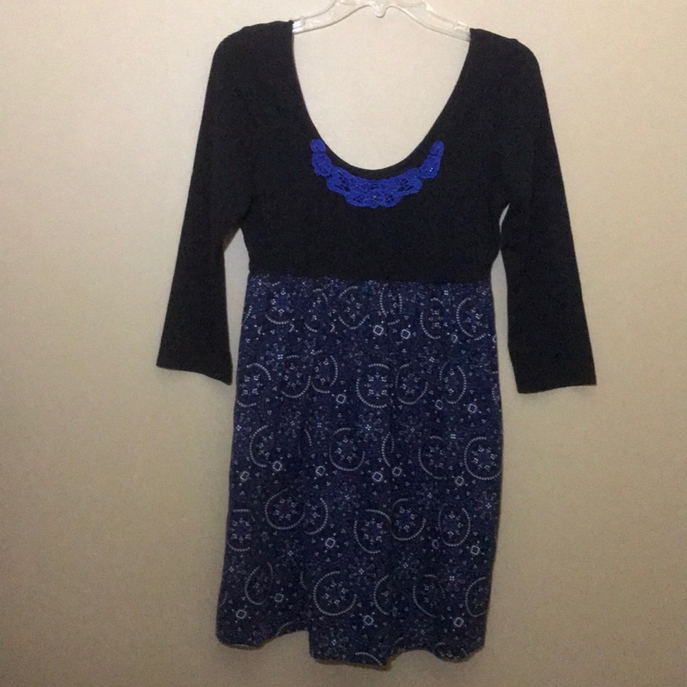EUC Free People Embroidered Skater Dress, Sz M